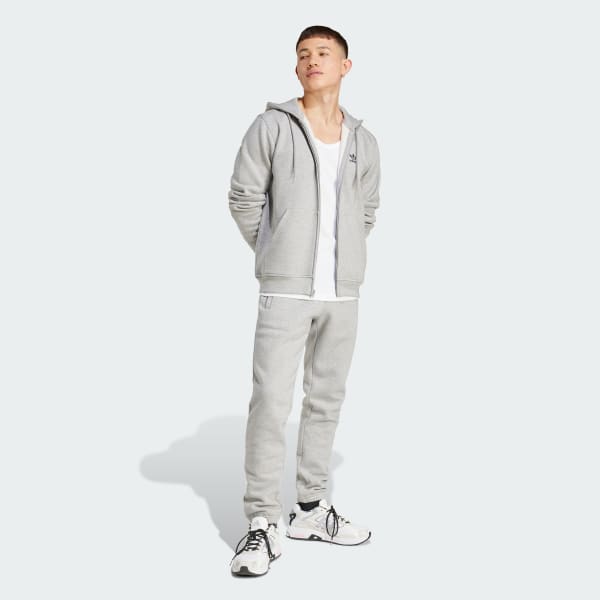 Grigio Hoodie Trefoil Essentials Full-Zip