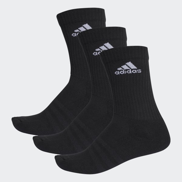 adidas 3-Stripes Performance Crew Socks - Black | adidas Singapore