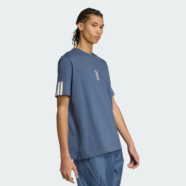 Azul Camiseta holgada con estampado Stadium Ticket