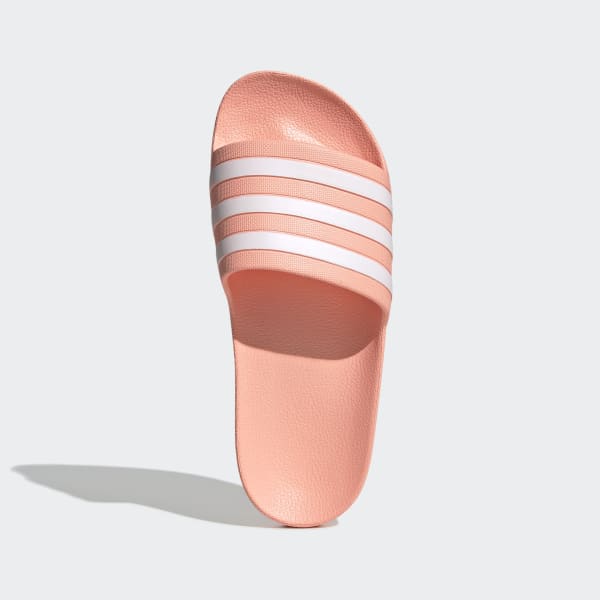 peach adidas slides