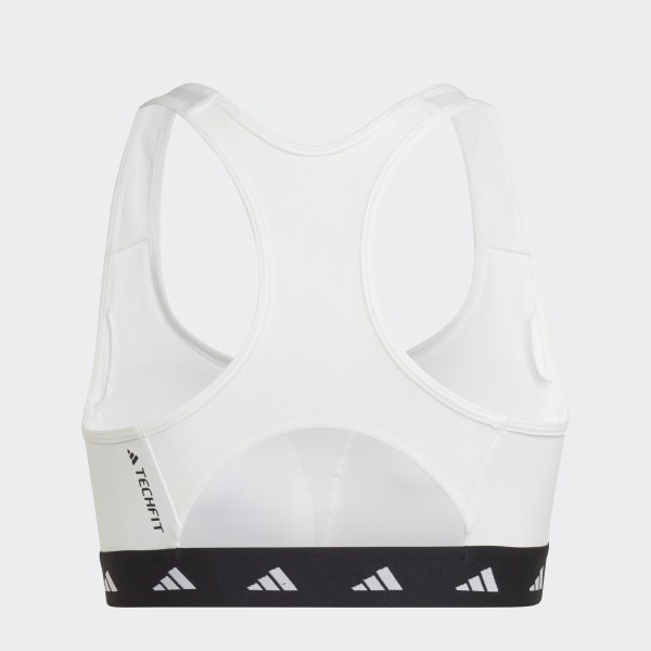 adidas Women's Training Techfit Bra, XX-Small, White/Matte Silver :  : Clothing & Accessories