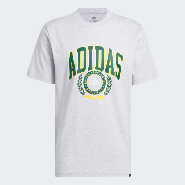 Grey Varsity Crest Graphic T-Shirt
