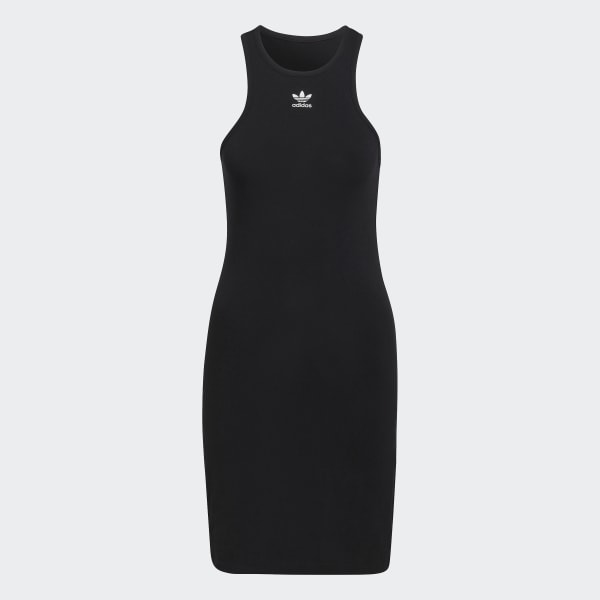 Black Adicolor Essentials Rib Tank Dress