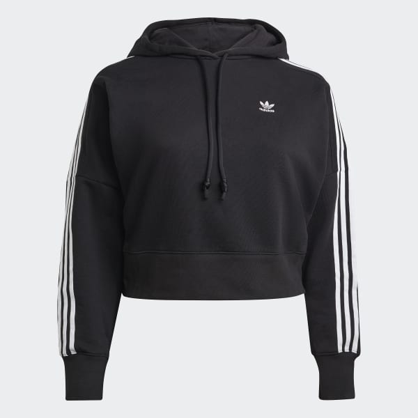 Zwart Adicolor Classics Cropped Hoodie (Grote Maat) 28237