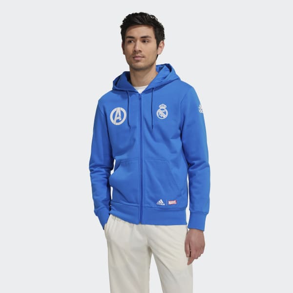 adidas Real Madrid Marvel Avengers Hooded Sweatshirt - Blue | adidas Vietnam