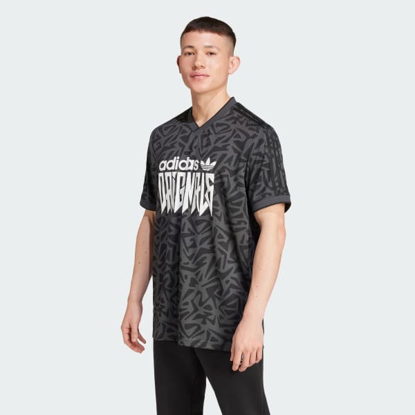 Grey Allover Print Jersey