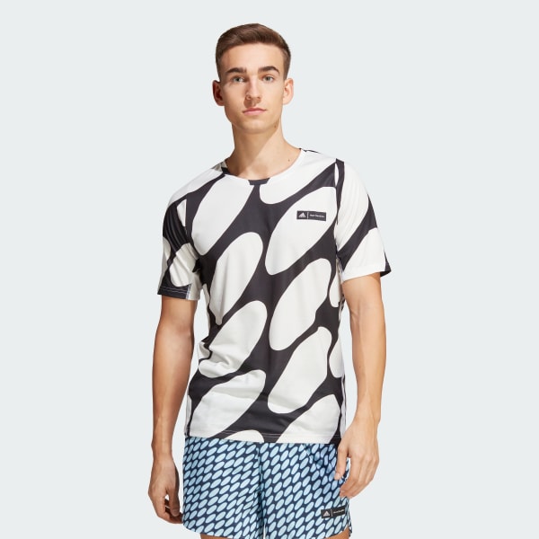 White adidas x Marimekko Run Icons 3-Stripes T-Shirt