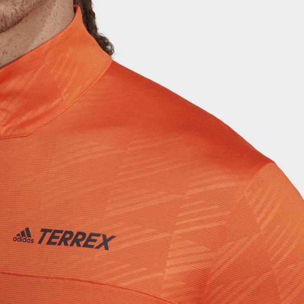 oranzová Tričko Terrex Multi Half-Zip IE782