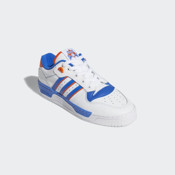adidas white & blue rivalry low shoes