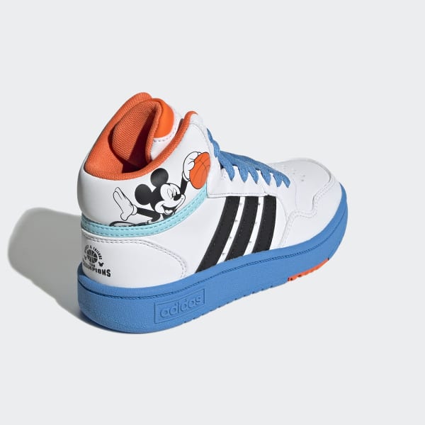 adidas Mickey Mid Hoops Shoes - White | Kids' Lifestyle | adidas US