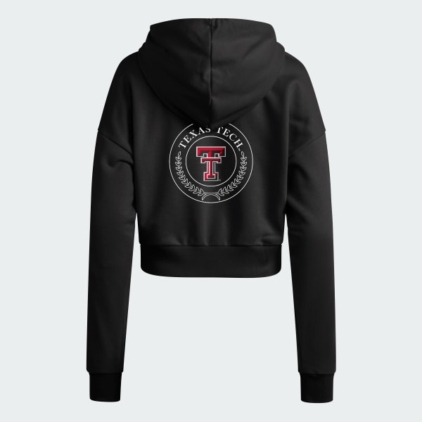 adidas Texas Tech Red Raiders Essentials 3-Stripes Crop Hoodie