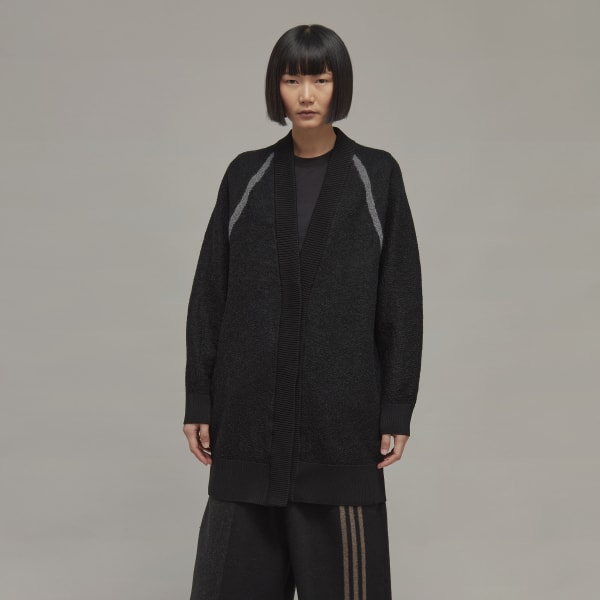 Schwarz Y-3 Classic Sheer Knit Cardigan AT141