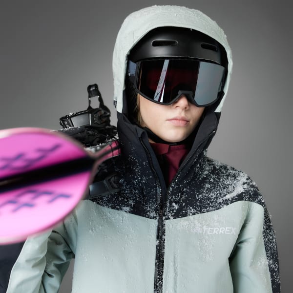 adidas Terrex Techrock 3L Women\'s Jacket adidas Skiing US | - | Grey Nylon Post-Consumer RAIN.RDY