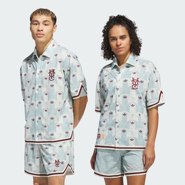 Beige Playera Estampa Corrida Shooter HYC Unisex