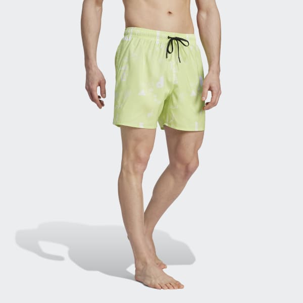 Mens green adidas swim shorts top