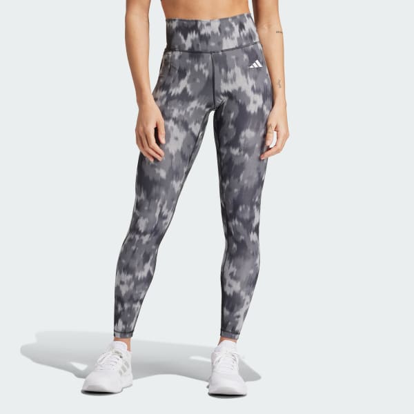 cerná Optime Essentials Allover Print Flower Tie-Dye Leggings