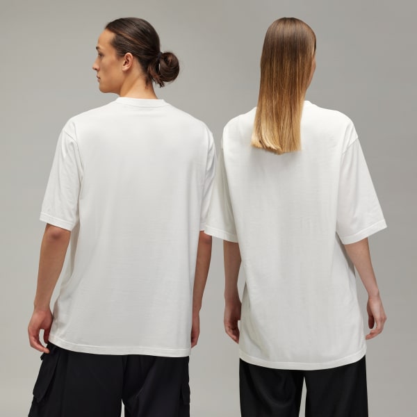 สีขาว เสื้อยืดแขนสั้นทรงบ็อกซี Y-3
