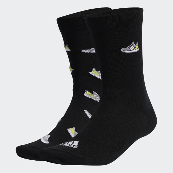 Svart Run x Ultraboost Shoe Love Graphic Sokker, 2 par