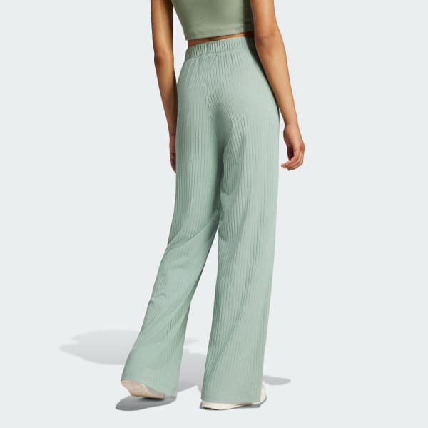 Verde Pantalón Essentials Wide Rib