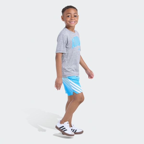 Grey SS MLG TEE AOP SHRT BBALL SET