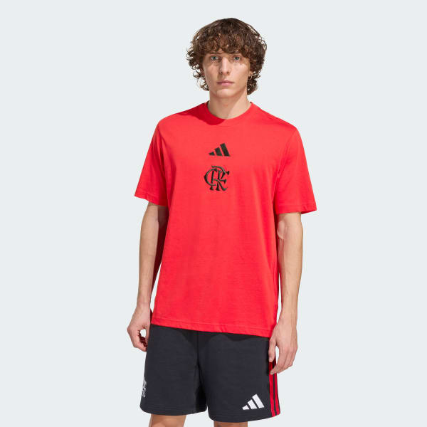 Vermelho Camiseta Estampada CR Flamengo DNA