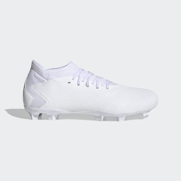 adidas Predator Accuracy+ Firm Ground Soccer Cleats - White, Unisex Soccer