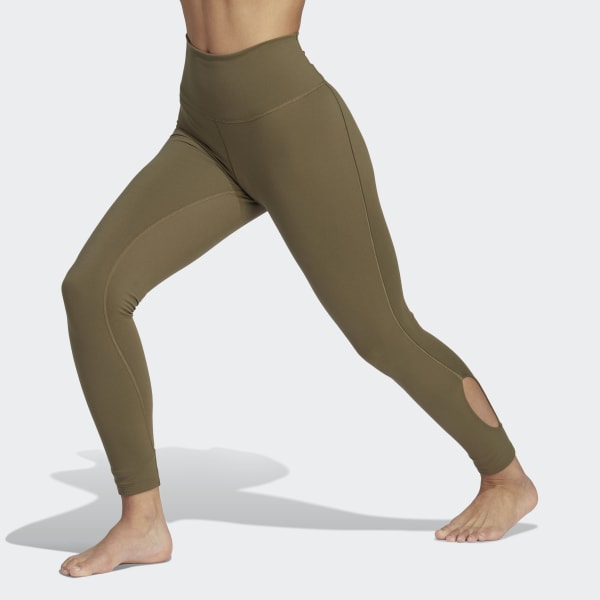 adidas Yoga Studio Wrapped 7/8 Leggings - Green