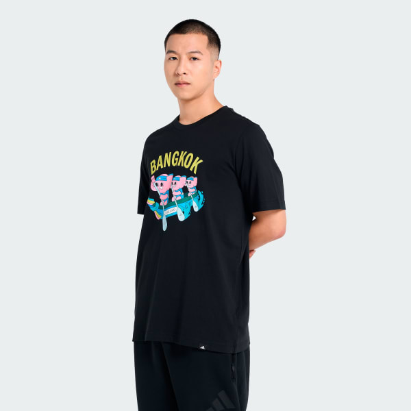 Black Boat Race Elephant Tee