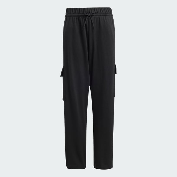 Black Essentials Cargo Joggers