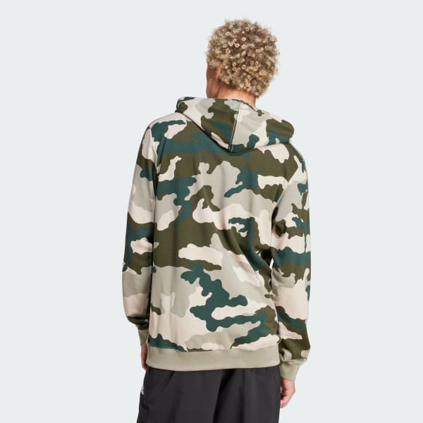 Verde Polera con Capucha Seasonal Essentials Camouflage