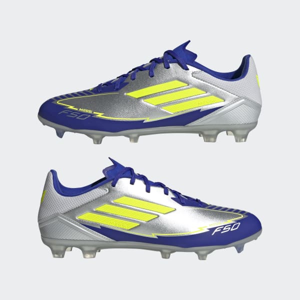 adidas F50 League Messi Firm/Multi-Ground Cleats - Silver | Free