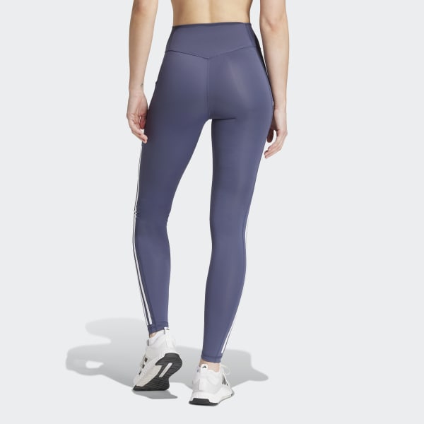 adidas Optime 3 Stripes Full Length Leggings Blue adidas Thailand