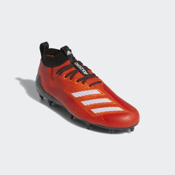 orange and white adidas football cleats