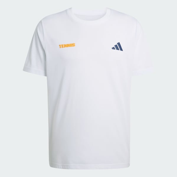 White Tennis Hot Egg Graphic T-Shirt