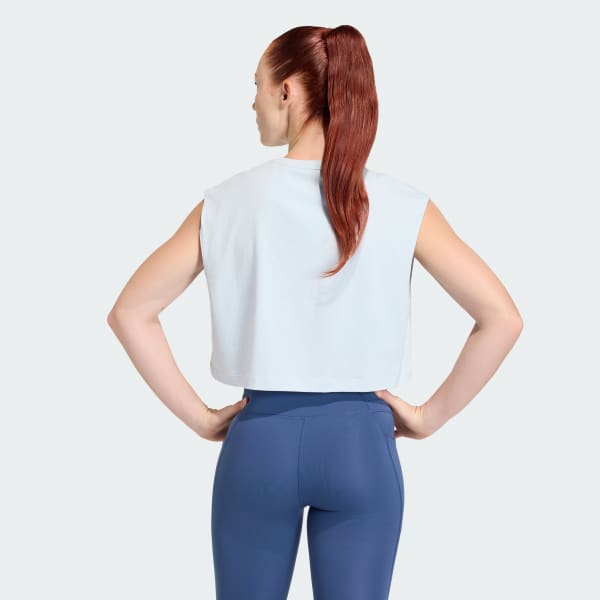 Mau-xanh-da-troi Áo Thun Crop Top adi365 Running Essentials