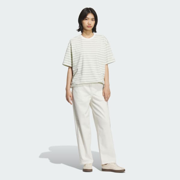 White 스타디움 크롬 데님 루스 핏 팬츠