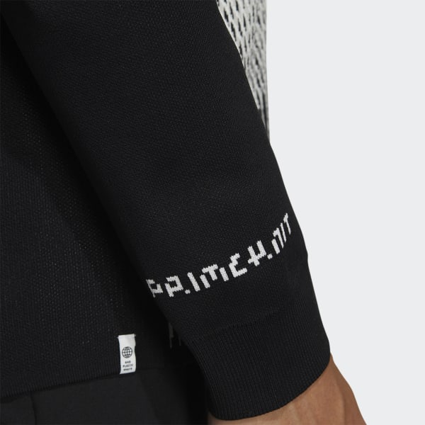 Black Statement Primeknit Hooded Jacket VC008