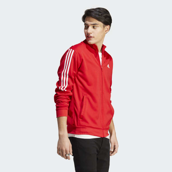 Adidas europa black and red track top sales