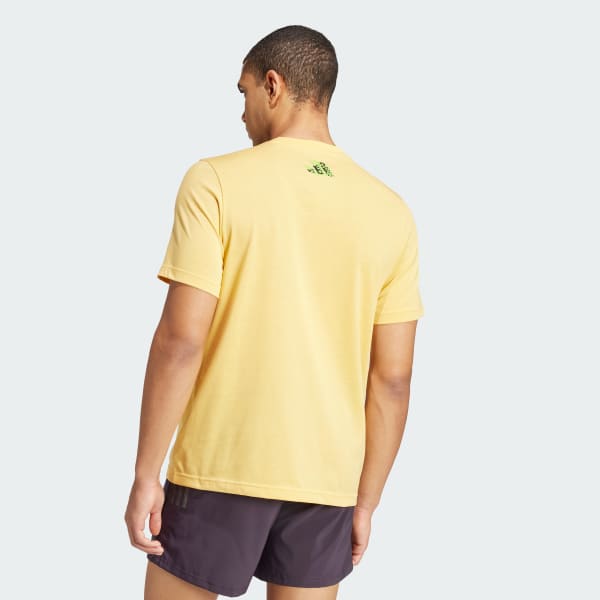 Yellow adidas Running Earth Day Graphic Tee