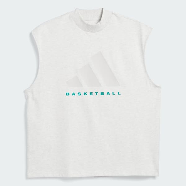 สีเทา เสื้อยืดแขนกุด adidas Basketball