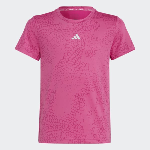 Rosa T-shirt AEROREADY 3-Stripes Allover Print