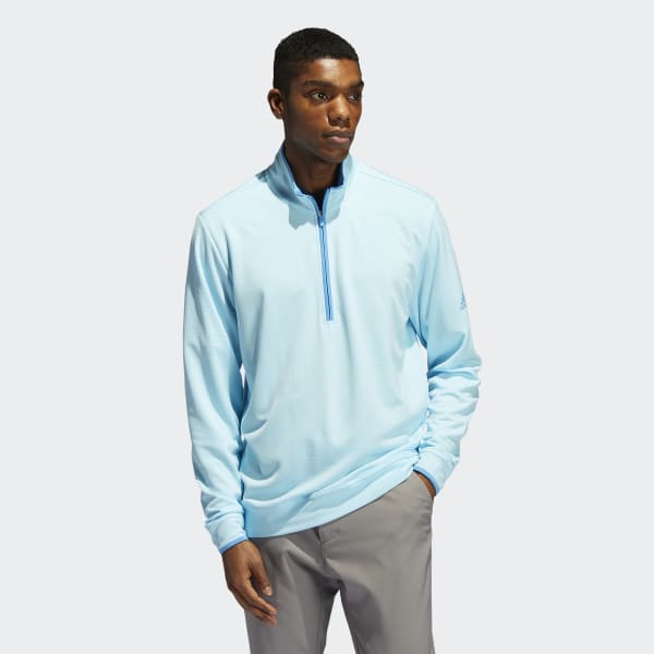 adidas Quarter-Zip Pullover - Blue, Men's Golf