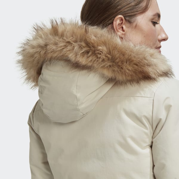 Beige Utilitas Parka met Capuchon AV267
