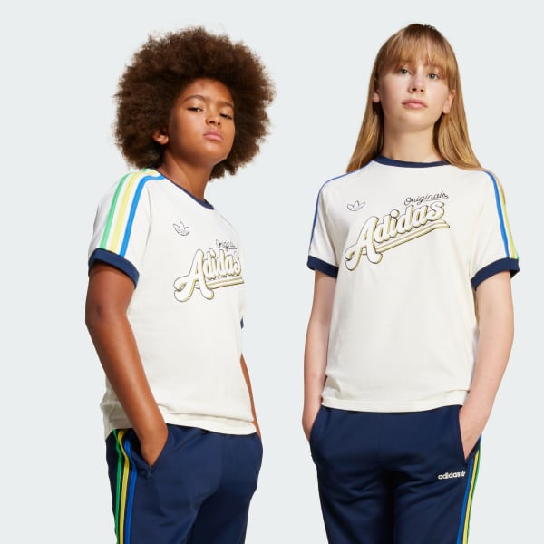 Blanc T-shirt 3 bandes