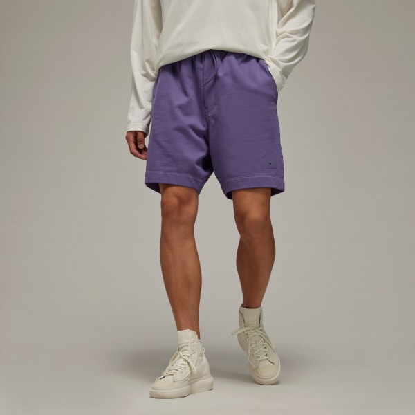 Purple Y-3 Organic Cotton Terry Shorts