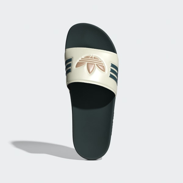 White Adilette Slides
