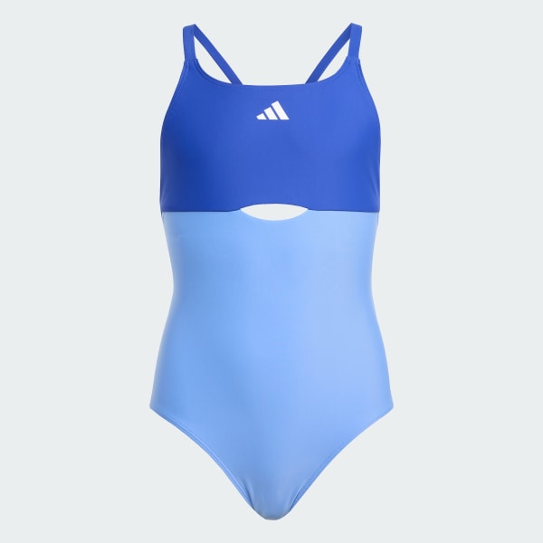 Azul Traje de Natación Colorblock X-Back Kids