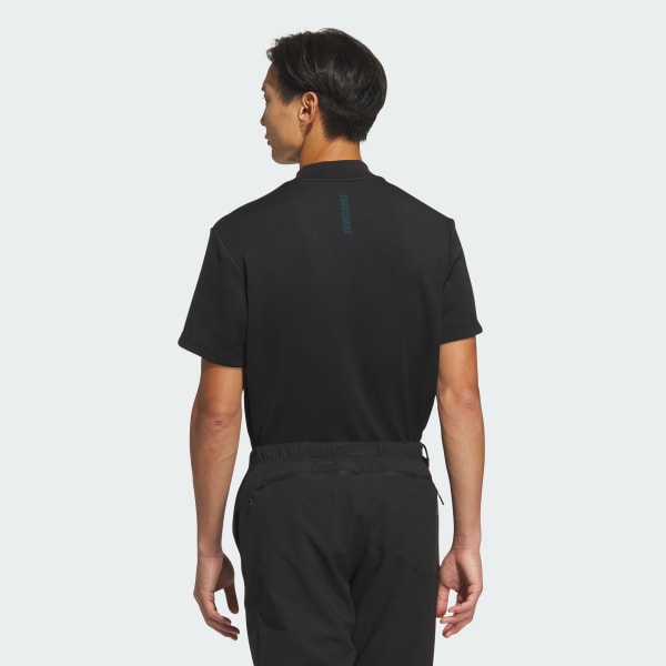 ブラック 【ゴルフ】コードカオス モックネック半袖シャツ