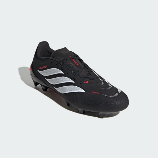 Black Predator League Firm Ground Football Boots