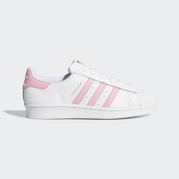 White and pink adidas superstars Clearance